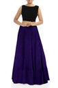 Handmade Plain Mashru Silk Long Skirt