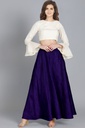Handmade Plain Mashru Silk Long Skirt