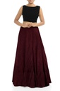 Handmade Plain Mashru Silk Long Skirt