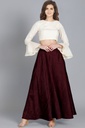 Handmade Plain Mashru Silk Long Skirt