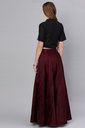 Handmade Plain Mashru Silk Long Skirt