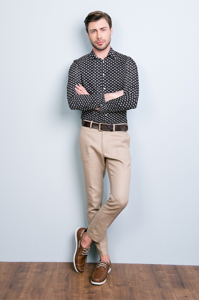 Hand Block Printed Cotton Full Sleeve Shirt