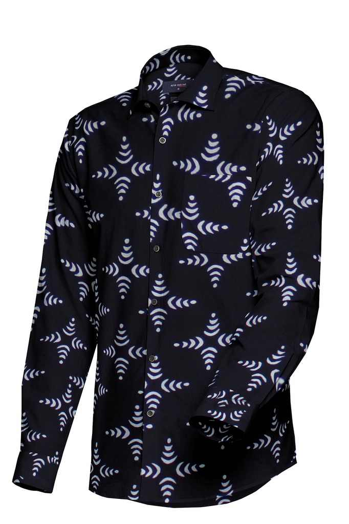 Hand Block Printed Cotton Full Sleeve Shirt