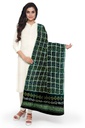 Green Handwoven Gaji Silk Bandhani Dupatta
