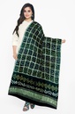 Green Handwoven Gaji Silk Bandhani Dupatta