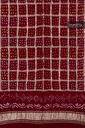 Maroon Handwoven Gaji Silk Bandhani Dupatta
