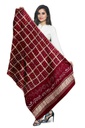 Maroon Handwoven Gaji Silk Bandhani Dupatta