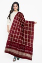 Maroon Handwoven Gaji Silk Bandhani Dupatta