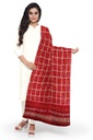 Red Handwoven Gaji Silk Bandhani Dupatta