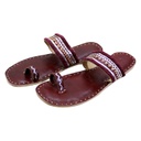 Brown Handstitched Leather Flats