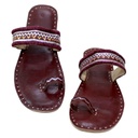 Brown Handstitched Leather Flats
