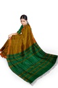 Golden and Green Tangaliya Cotton Silk Handwoven Saree