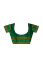 Golden and Green Tangaliya Cotton Silk Handwoven Saree