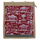 Handmade Warli Print Jute Bag