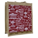 Handmade Warli Print Jute Bag