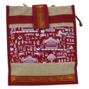 Handmade Warli Print Jute Bag