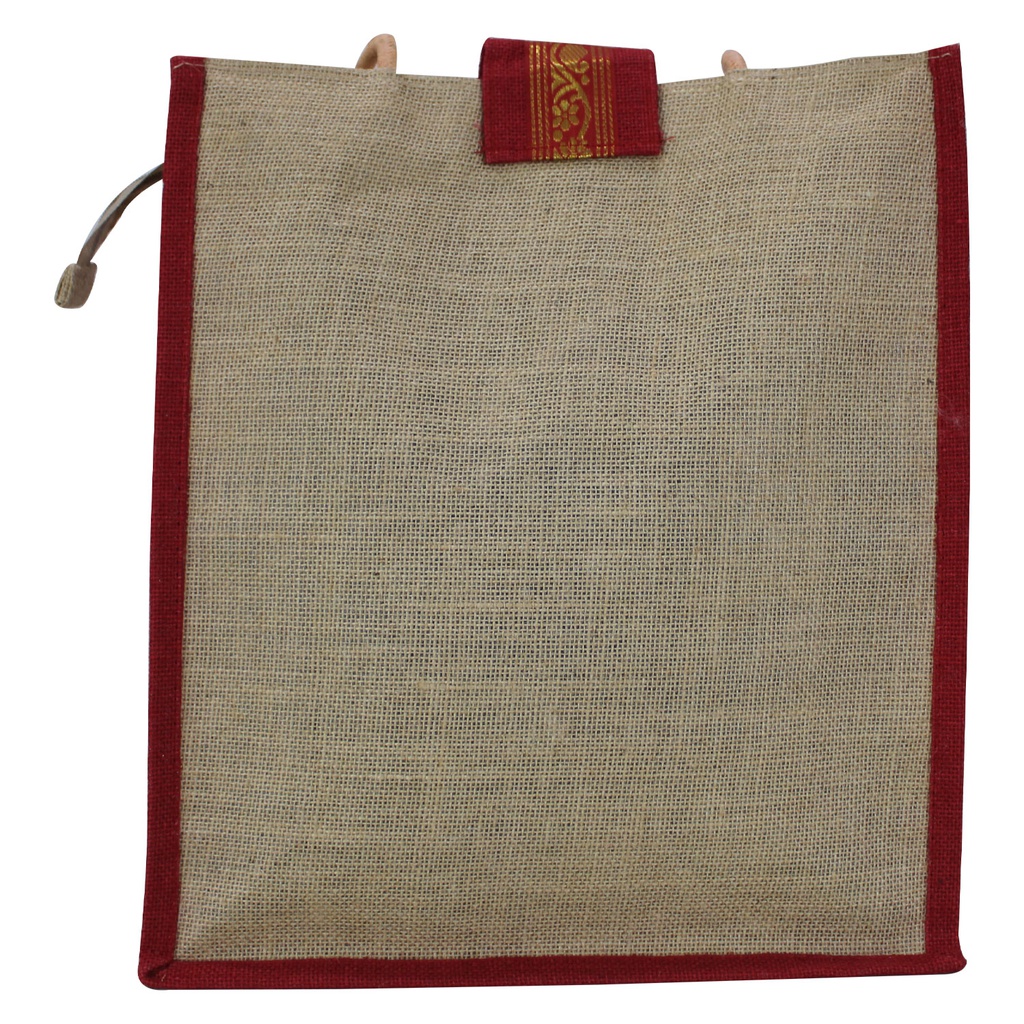 Handmade Warli Print Jute Bag