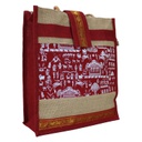 Handmade Warli Print Jute Bag