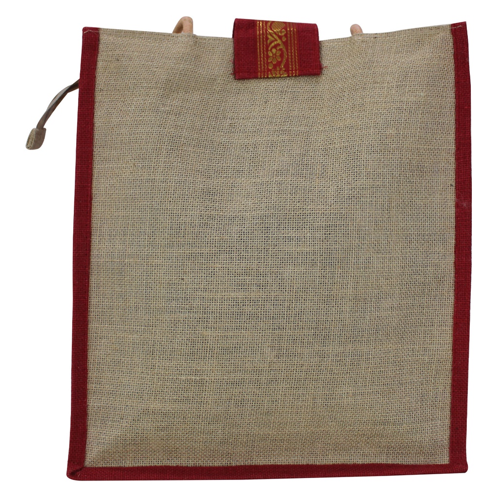 Handmade Warli Print Jute Bag