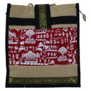 Handmade Warli Print Jute Bag