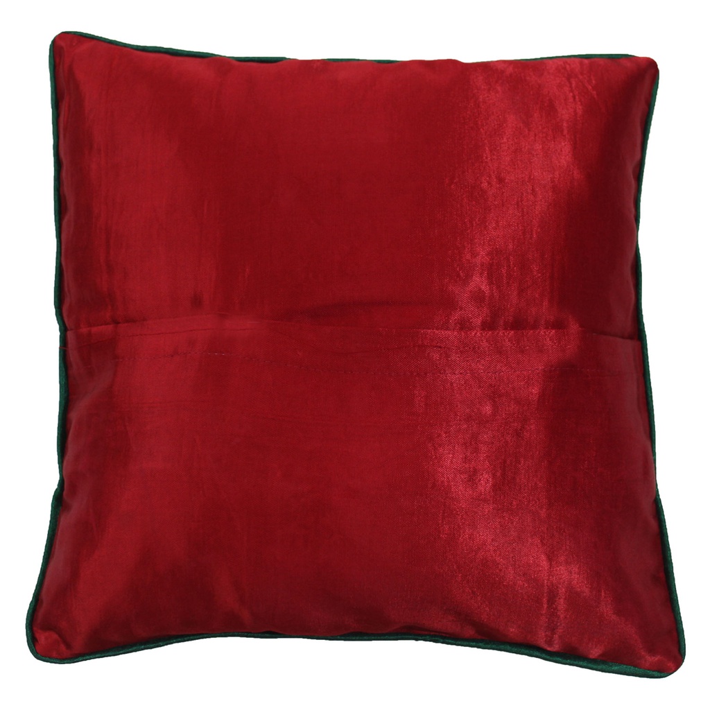 Embroidered Mashru Cushion Cover