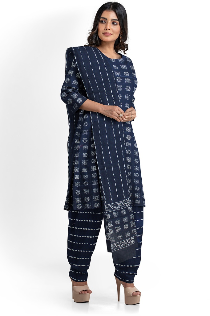 Hand Block Print Cotton Dress Material / Salwar Suit