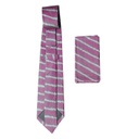Handwoven Purple Ikat Tie With Pocket Square