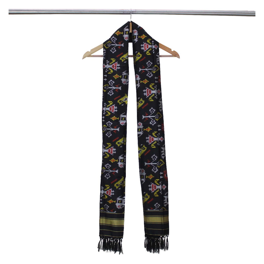 Handloom Single Ikat Patola Silk Dupatta