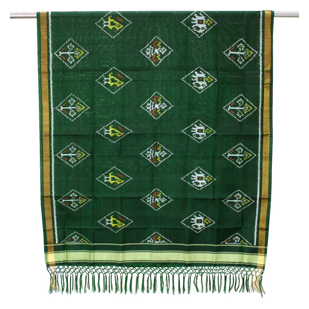 Handloom Single Ikat Patola Silk Dupatta