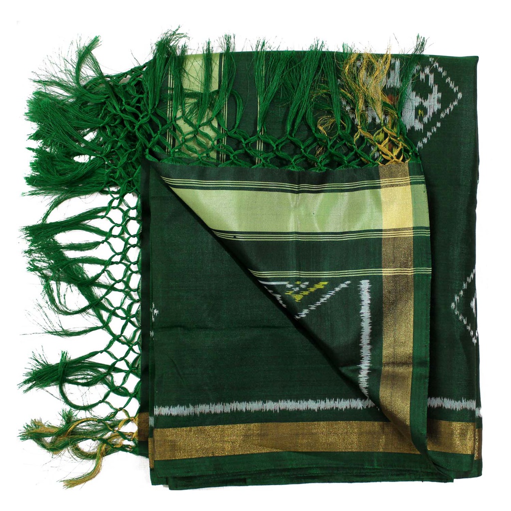Handloom Single Ikat Patola Silk Dupatta