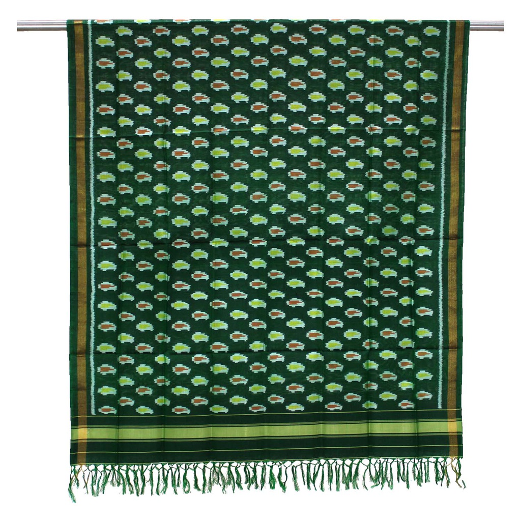 Handloom Single Ikat Patola Silk Dupatta