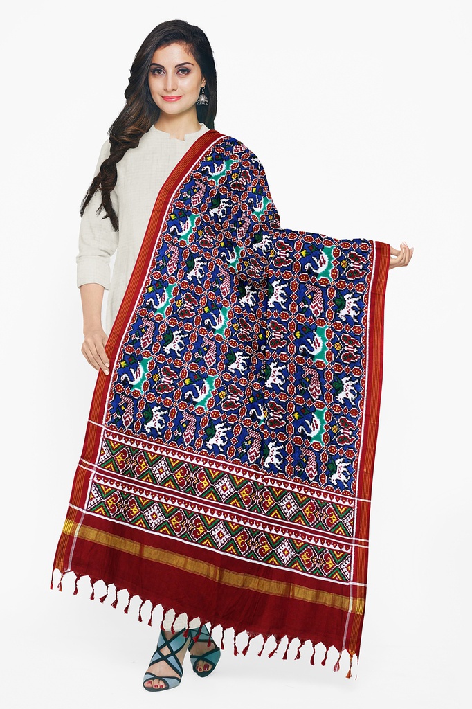 Handwoven Double Ikat Patola Dupatta