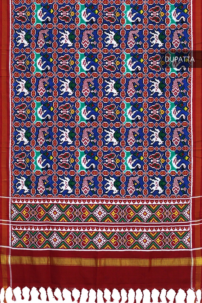 Handwoven Double Ikat Patola Dupatta