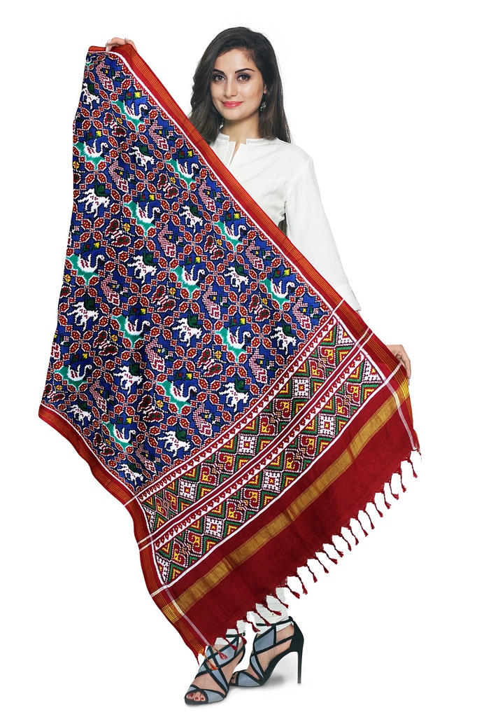 Handwoven Double Ikat Patola Dupatta