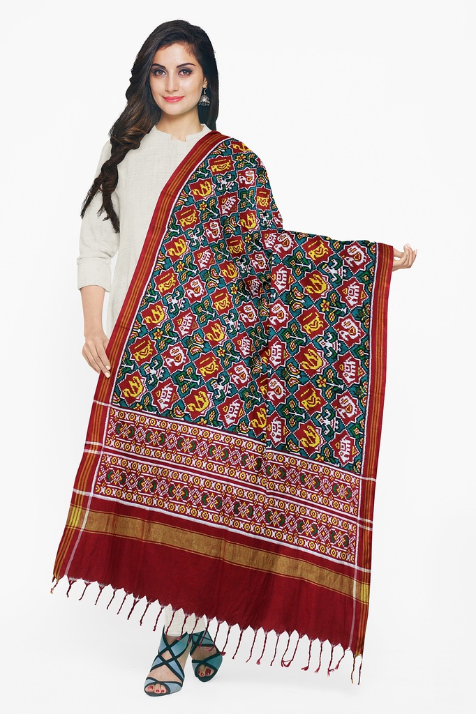 Handwoven Double Ikat Patola Dupatta