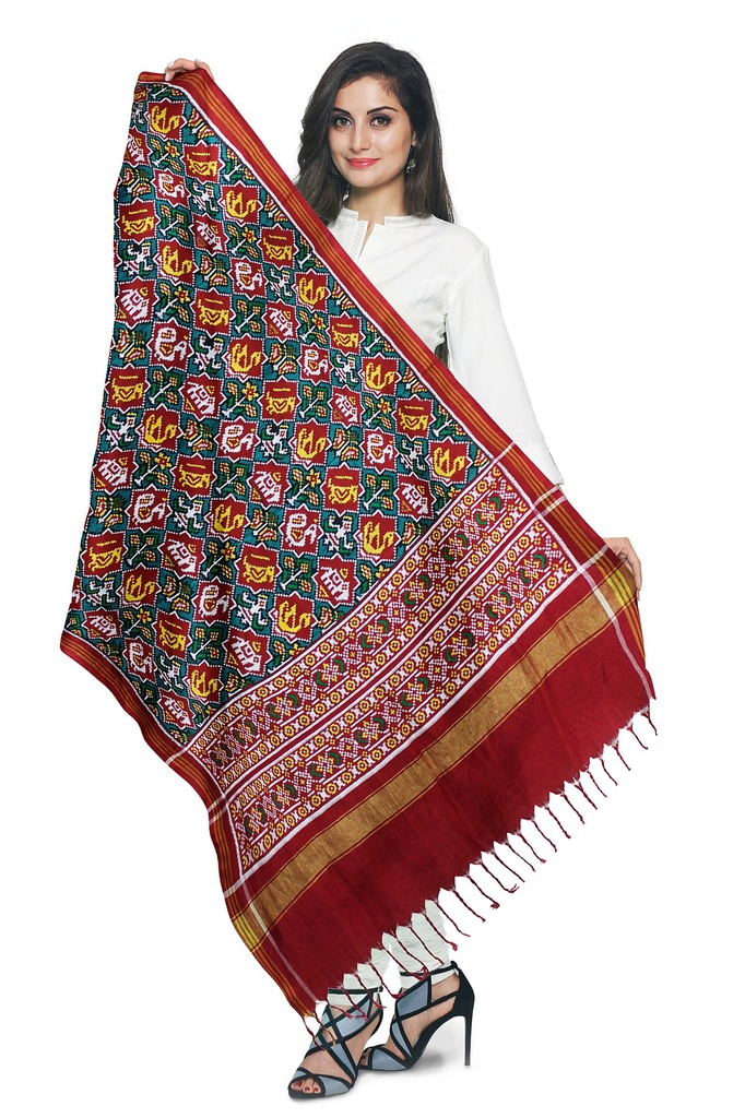 Handwoven Double Ikat Patola Dupatta