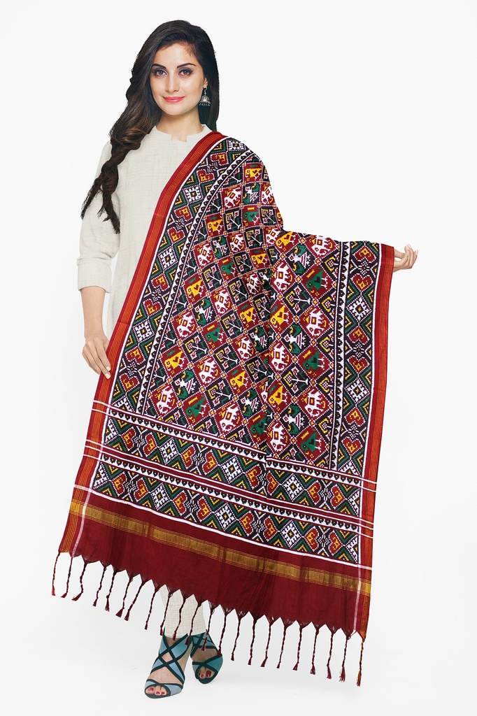 Handwoven Double Ikat Patola Dupatta