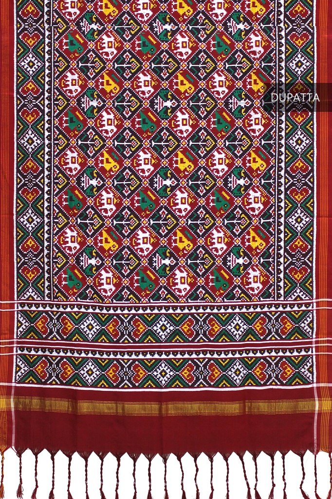 Handwoven Double Ikat Patola Dupatta