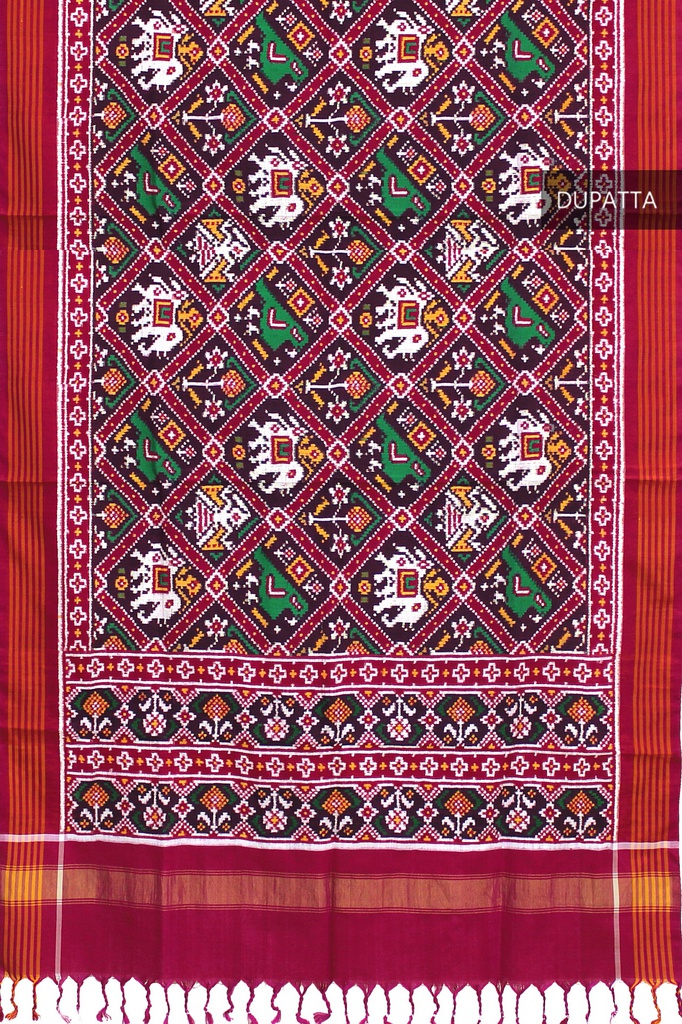 Handwoven Double Ikat Patola Dupatta