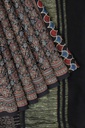Modal Silk Ajrakh Hand Block Print Saree