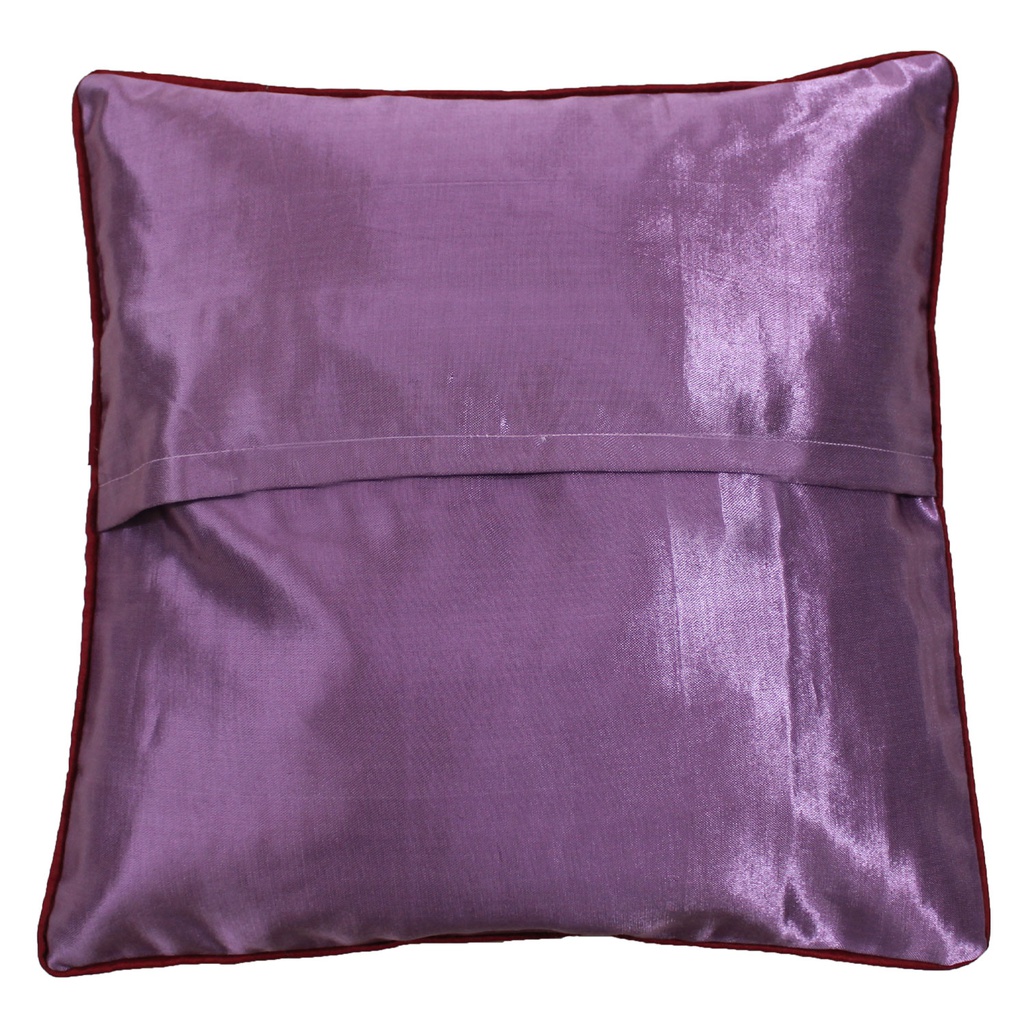 Embroidered Mashru Cushion Cover