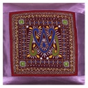 Hand Embroidered Mashru Cushion Cover