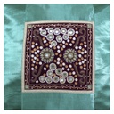 Hand Embroidered Mashru Cushion Cover