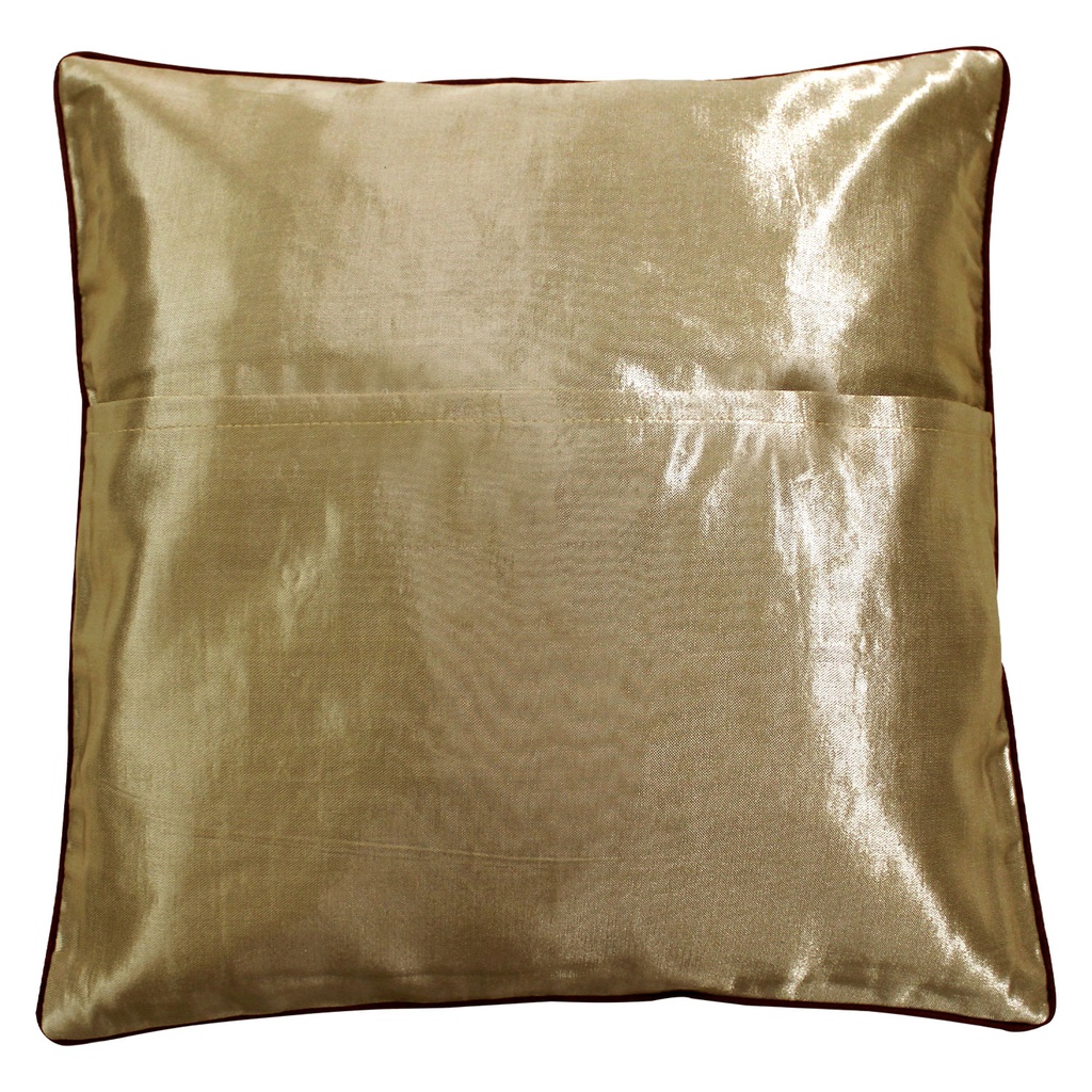 Embroidered Mashru Cushion Cover