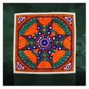 Hand Embroidered Mashru Cushion Cover