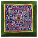 Hand Embroidered Mashru Cushion Cover