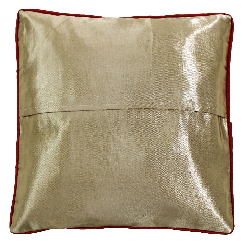 Embroidered Mashru Cushion Cover