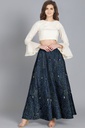 Handmade Plain Mashru Silk Long Skirt