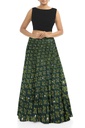 Handmade Plain Mashru Silk Long Skirt