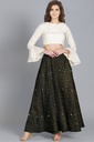 Handmade Plain Mashru Silk Long Skirt